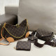 Brown Casual Street Letters Patchwork Chains Contrast Bags