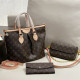 Apricot Casual Street Letters Patchwork Chains Contrast Bags