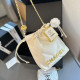 White Casual Daily Letters Draw String Metal Accessories Trim Bags
