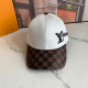 White Casual Street Plaid Letters Patchwork Contrast Hat