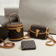 Brown Casual Daily Letters Patchwork Zipper Contrast Bags