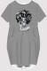 Grey Casual Figure Print Pocket O Neck Printed Short Sleeve Dress