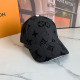 Black Casual Street Letters Distressed Patchwork Hat