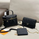 Black Daily Celebrities Letters Chains Zipper Embossed Bags