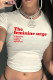 White Red Sexy Letters Patchwork O Neck T-Shirts