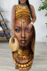 Gold Casual Print Basic O Neck Long Dresses