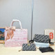 Pink Casual Daily Letters Patchwork Contrast Bags