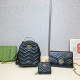 Black Casual Daily Letters Metal Accessories Trim Embossed Bags