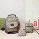 Khaki Street Daily Letters Patchwork Contrast Bags
