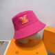 Rose Red Casual Daily Letters Patchwork Contrast Hat