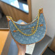 Baby Blue Casual Street Letters Distressed Patchwork Chains Bags