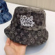 Brown Casual Street Letters Gradient Embroidered Hat
