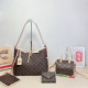 Brown Casual Street Letters Lace Up Patchwork Contrast Bags
