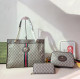 Khaki Street Daily Letters Patchwork Metal Accessories Trim Bags