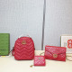 Red Casual Daily Letters Metal Accessories Trim Embossed Bags