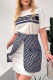 White Casual Letters Patchwork O Neck Short Sleeve Two Pieces