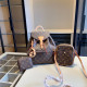 Brown Casual Daily Letters Patchwork Contrast Bags