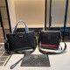 Black Business Wear Letters Patchwork Embossed Bags