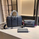 Black Gray Business Wear Letters Patchwork Zipper Bags