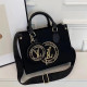 Black Street Letters Patchwork Zipper Bags