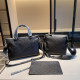 Black Business Wear Letters Patchwork Embossed Bags