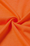 Orange SHEIN Slayr Plus Size Moon & Ekg Pattern Pri