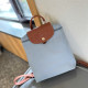 Light Blue Street Daily Solid Color Patchwork Contrast Bags