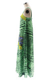 Green Street Stripe Pocket Patchwork Backless Square Neck Loose Jumpsuits
