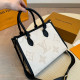 White Street Daily Letters Patchwork Contrast Bags