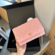 Pink Daily Celebrities Solid Color Patchwork Metal Accessories Trim Bags