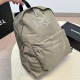 Khaki Casual Street Letters Patchwork Zipper Bags