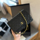 Black Daily Celebrities Solid Color Patchwork Metal Accessories Trim Bags