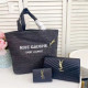 Black Street Daily Letters Embroidered Patchwork Bags
