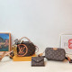 Brown Casual Street Letters Patchwork Zipper Contrast Bags