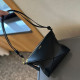 Black Casual Daily Solid Color Patchwork Zipper Bags