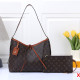 Dark Brown Street Letters Patchwork Bags