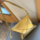 Gold Casual Daily Solid Color Patchwork Zipper Bags