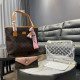 White Casual Daily Letters Patchwork See-Through Contrast Bags