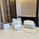 White Casual Daily Letters Draw String Patchwork Zipper Bags