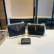 Black Casual Daily Letters Metal Accessories Trim Chains Ruched Bags