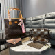 Brown Daily Vacation Letters Patchwork Chains Contrast Bags
