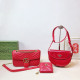 Red Casual Daily Letters Patchwork Metal Accessories Trim Chains Bags