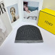 Grey Casual Daily Letters Patchwork Knit Hat