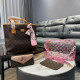 Pink Casual Daily Letters Patchwork See-Through Contrast Bags