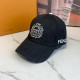 Black Casual Street Letters Embroidered Patchwork Hat