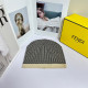 Beige Casual Daily Letters Patchwork Knit Hat