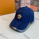 Blue Casual Street Geometric Print Patchwork Metal Accessories Trim Hat