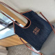 The cowboy blue Casual Daily Letters Embroidered Patchwork Bags