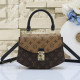 Yellow Brown Street Letters Patchwork Zipper Bags