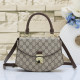White Brown Street Letters Patchwork Zipper Bags
